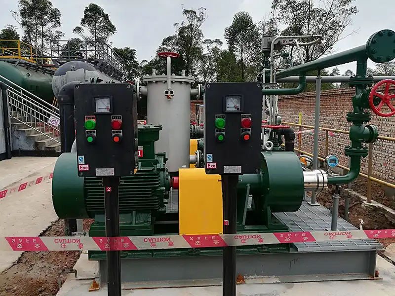 EHIK integrated pitot tube pump skid undergoing factory acceptance testing with VFD panel