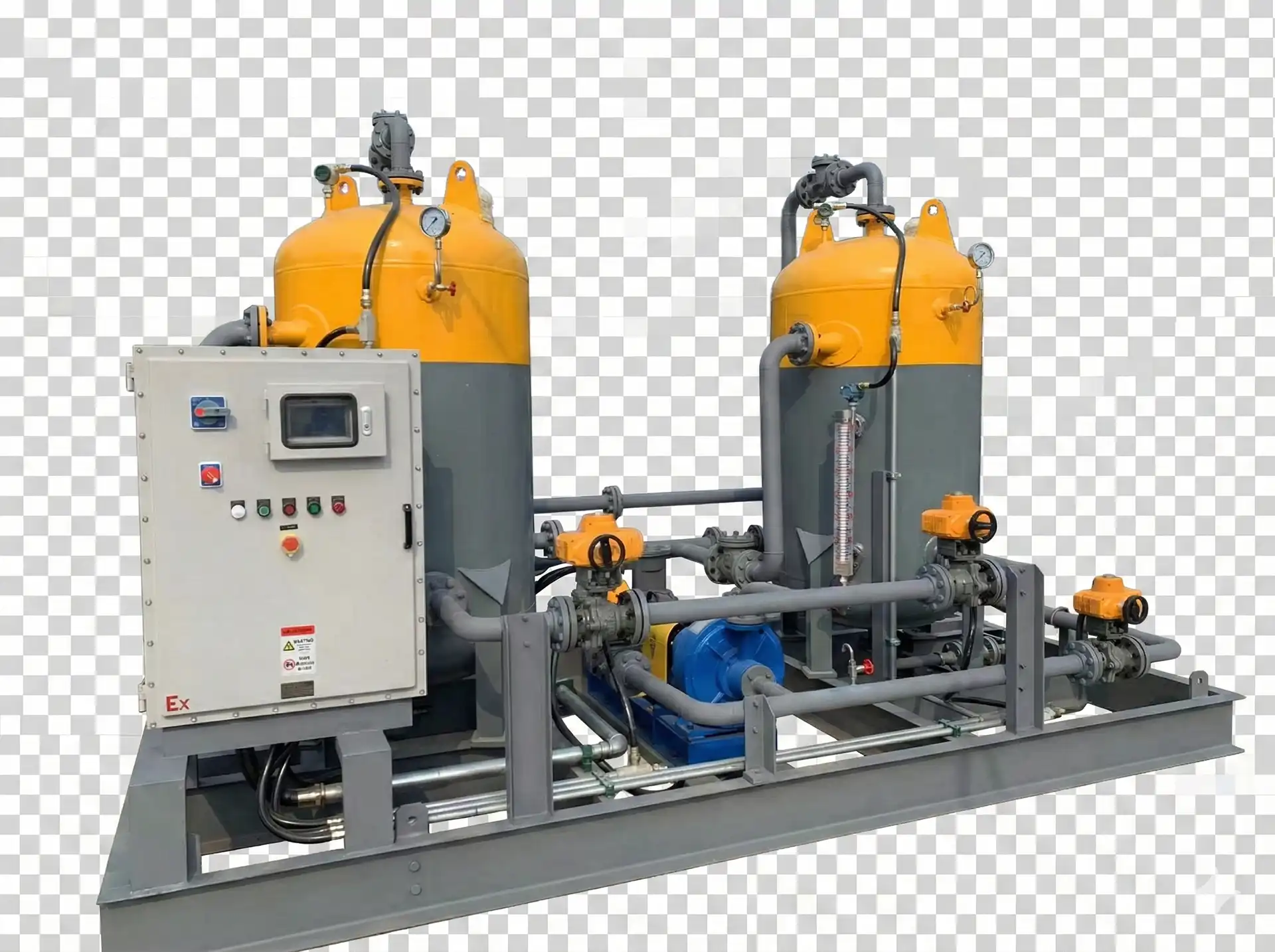 EHIK Fully Integrated Oil and Gas Multiphase Transport Skid System Render